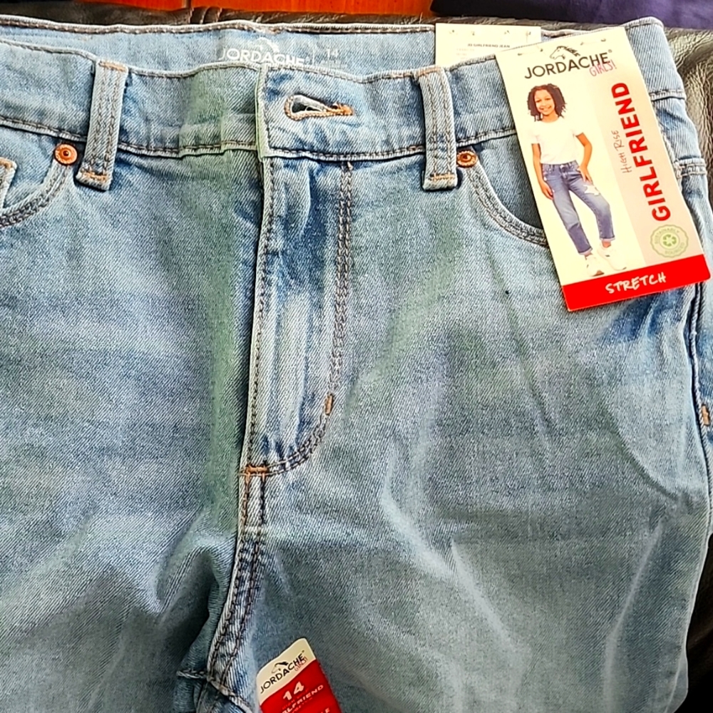 Jordache Girls High Rise Girlfriend Jean's Size 14